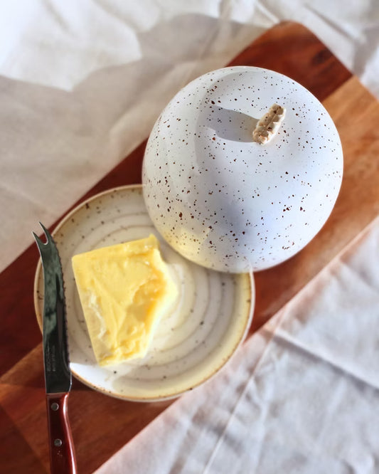 Botervlootje Keramiek Croissant Wit