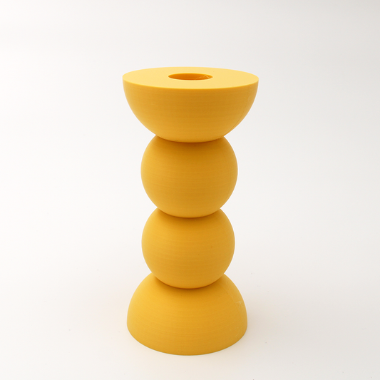 Kandelaar XL Bollen 3D Geel