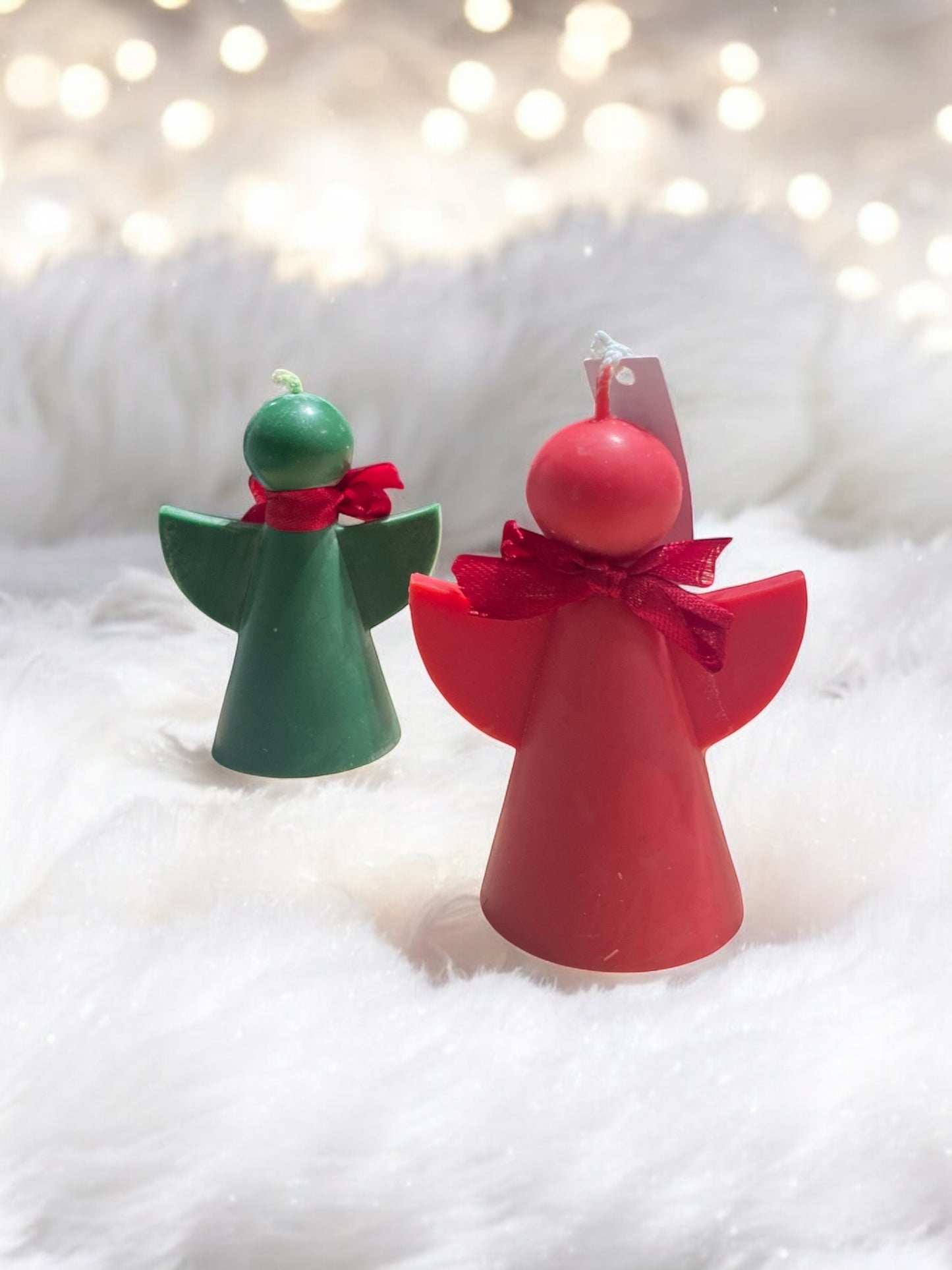 Kaars Kerst Engel Vegan Rood