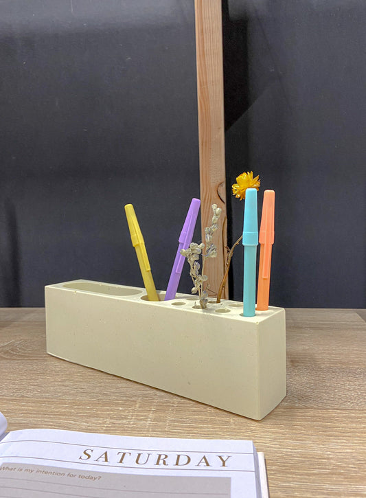 Accessoire houder bureau licht geel