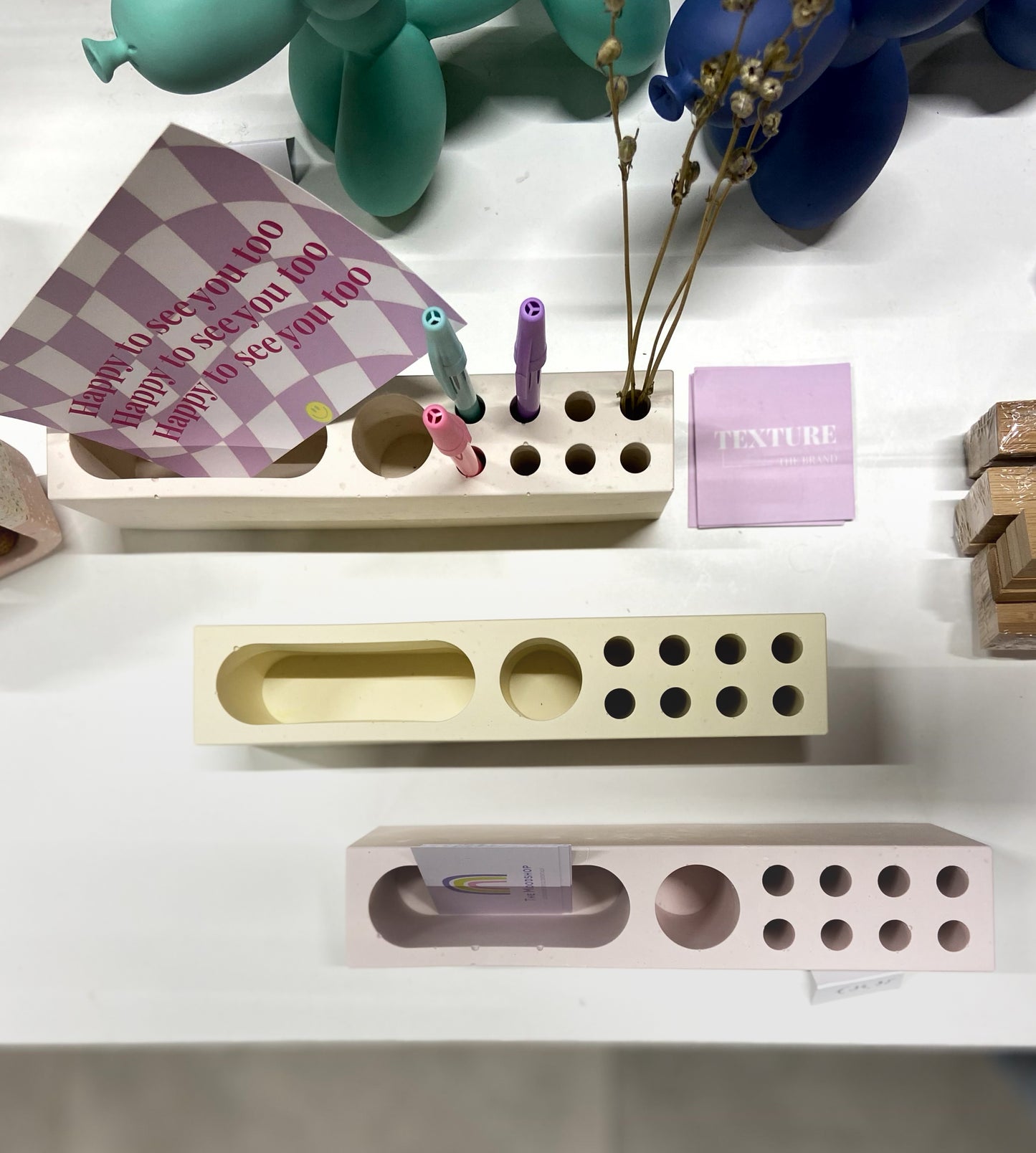 Accessoire houder bureau licht geel