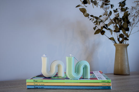 Kaars Flow Vegan Licht Geel Pastel