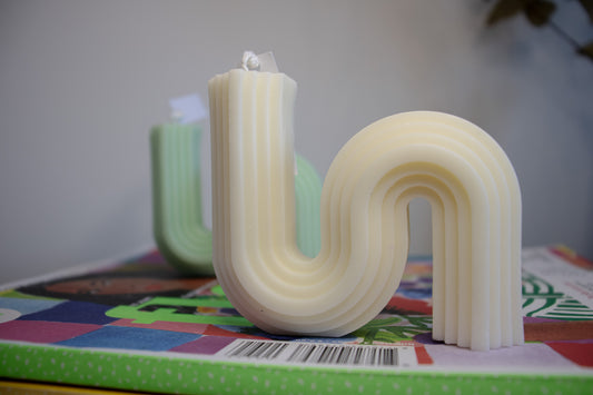 Kaars Flow Vegan Licht Geel Pastel