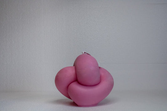 Kaars Knoop Knotted Vegan Roze