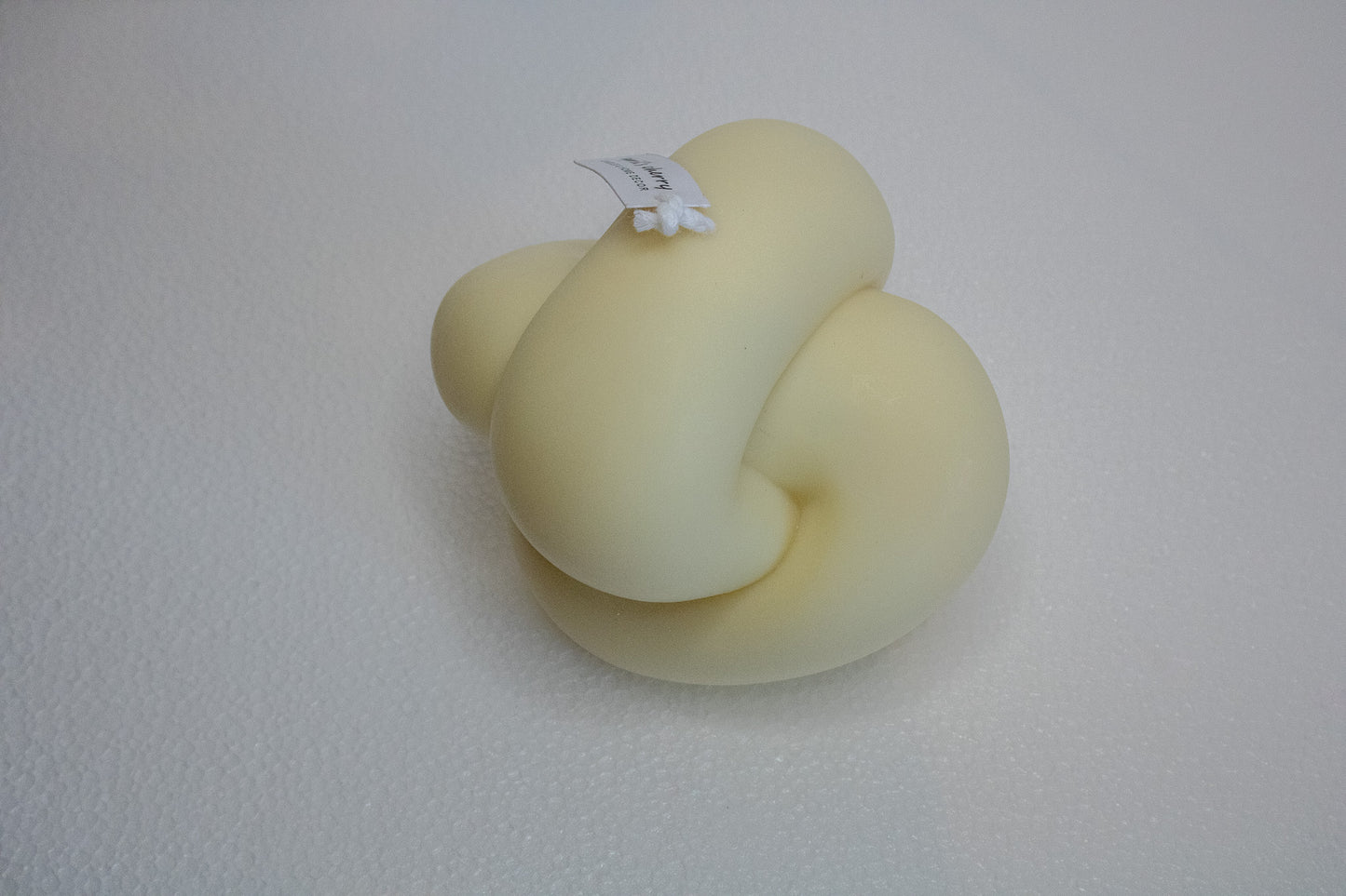 Kaars Knoop Knotted Vegan Pastel Geel