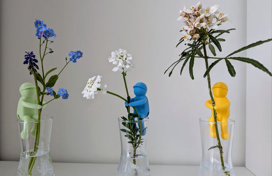 Plantenvriend/bloemenhouder mannetje met pet