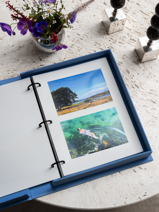 Fotoalbum/Koffietafelboek Blauw Goud - Moments That Matter The Most