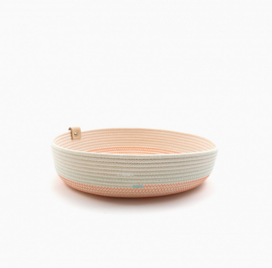 Mandje Bowl Gewoven Katoen Fluo Oranje Small
