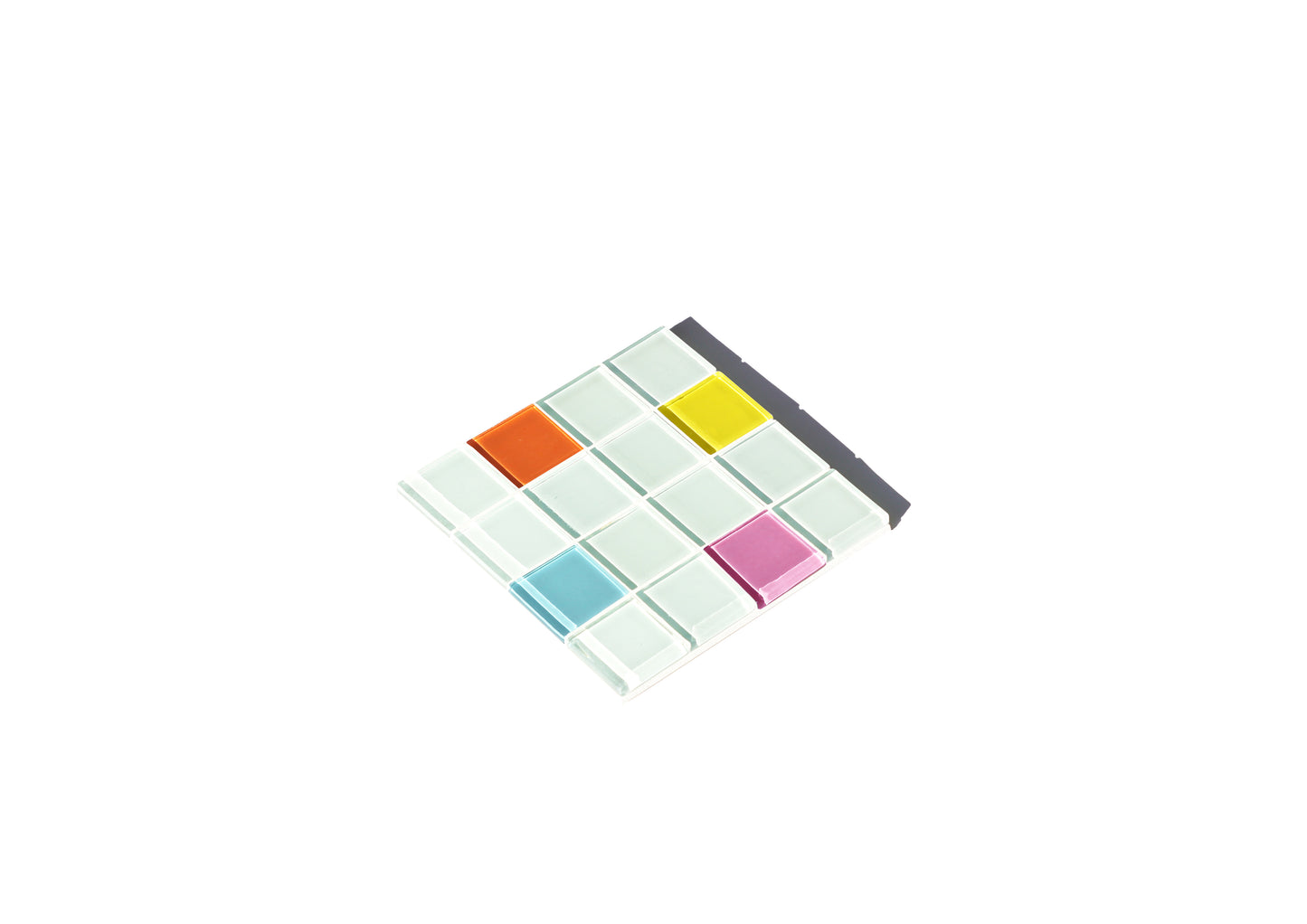 Onderzetter voor Glazen Tegeltjes Glas Multi-color (set van 2)