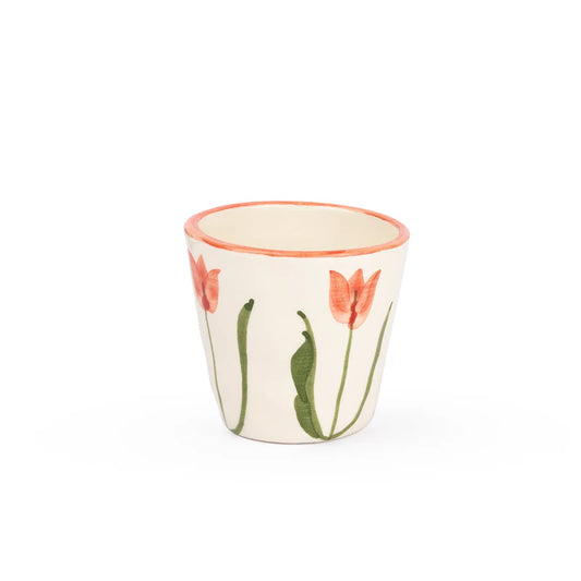 Koffiekop Espresso Cup Fan Fan Rood Groen Tulpen