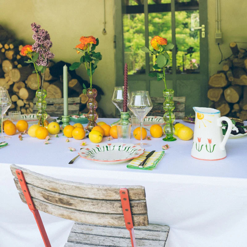 Waterkan Klein 19 cm Fan Fan Rood Groen Tulpen