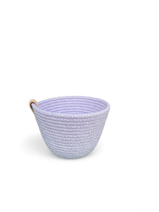 Mandje Mini bowl Gewoven Katoen Lila High