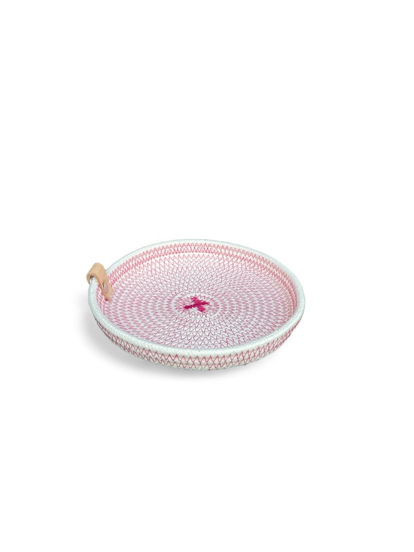 Mandje Mini bowl Gewoven Katoen Fuchsia Low