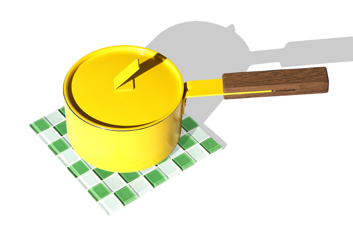 Onderzetter potten Tegeltjes Glas Groen x Wit