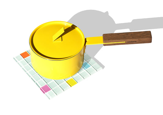 Onderzetter potten Tegeltjes Glas Multi-color