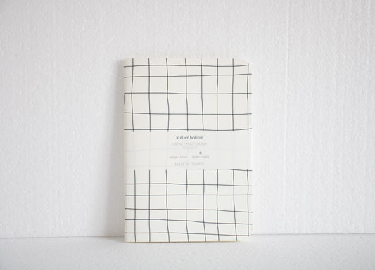 Schriftje A6 Wit Ruitjes met lijntjes