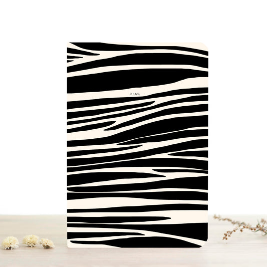 Schriftje A5 Zebraprint met Lijntjes