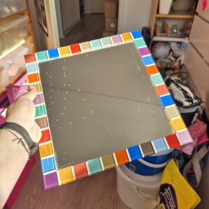 Spiegel Tegeltjesrand Multi-Color  30x30 cm