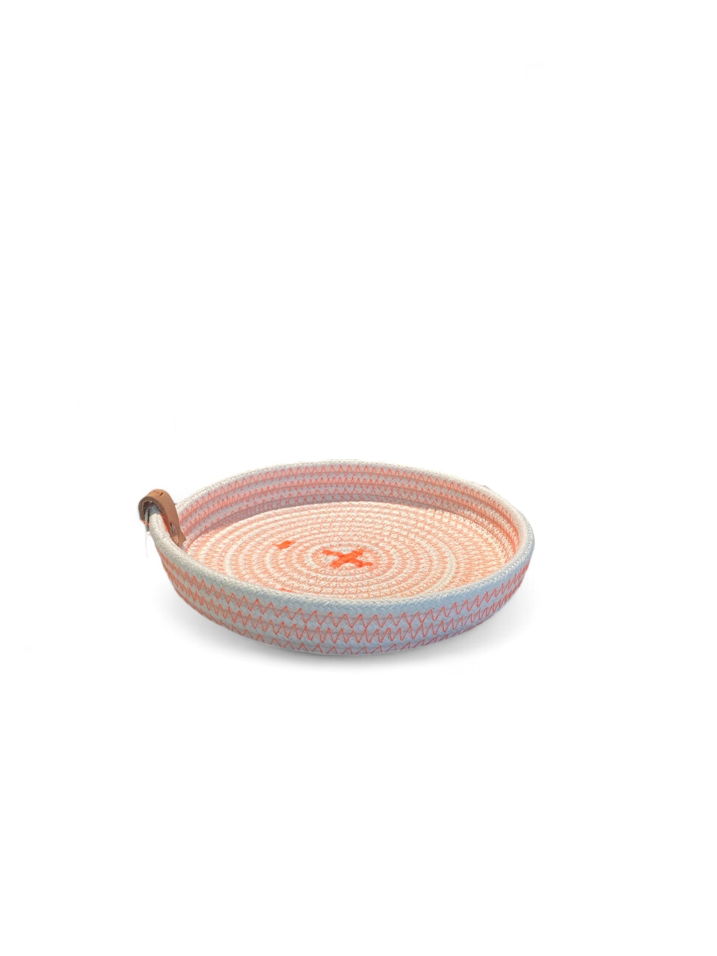 Mandje Mini bowl Gewoven Katoen Fluo Oranje Low