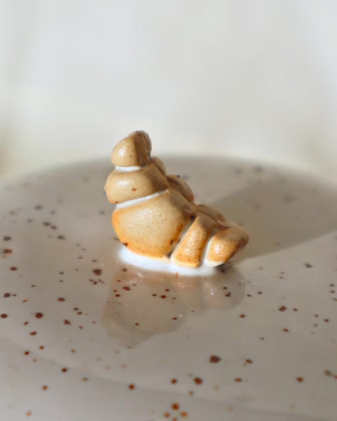 Botervlootje Keramiek Croissant Wit