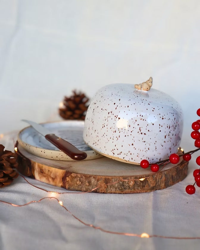 Botervlootje Keramiek Croissant Wit