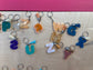 Sleutelhanger Letter + Bloemen/Glitter/Kleur