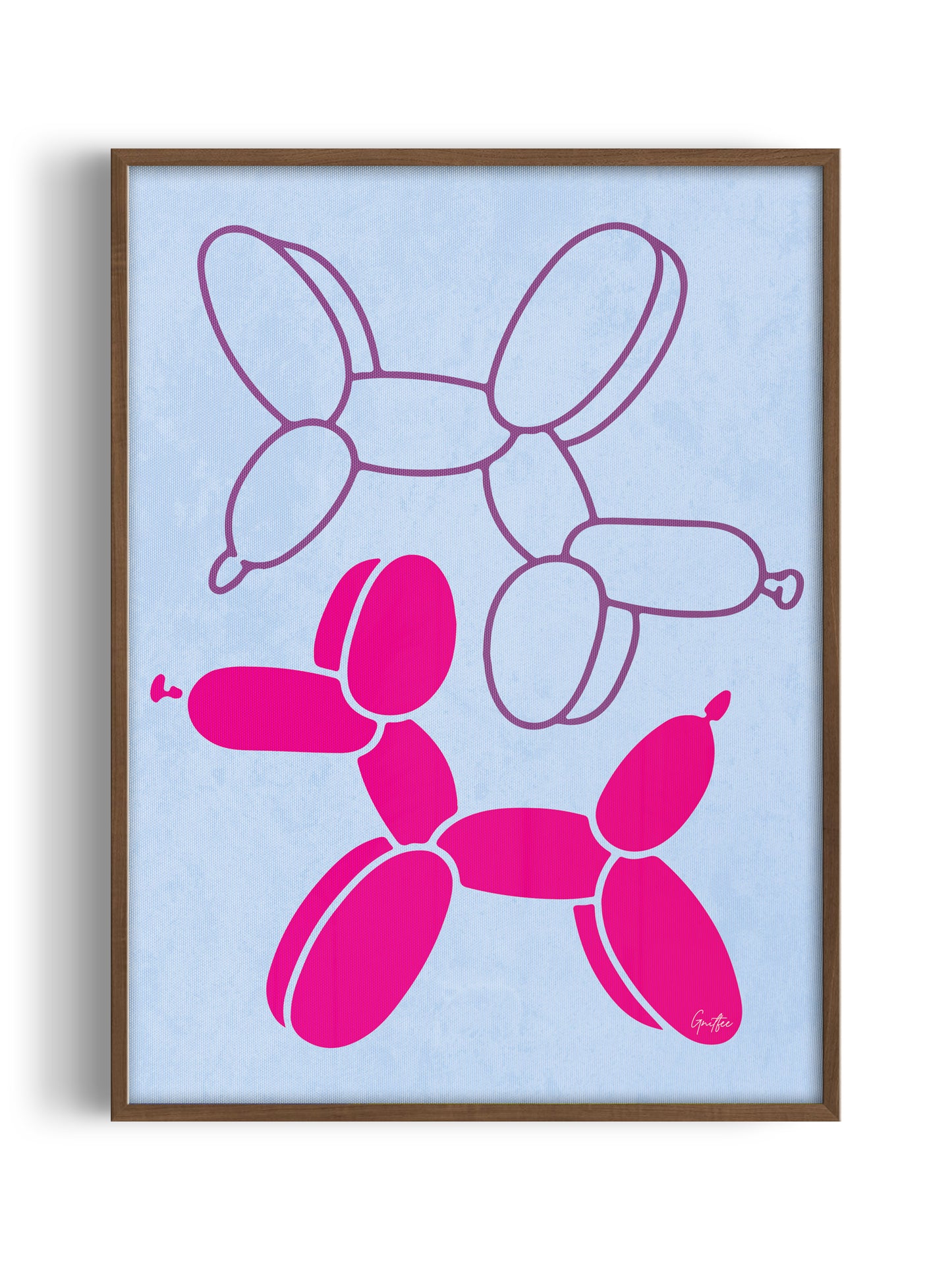 Poster op Canvas Balloon Dog