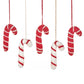 Vilten Kersthanger - Candy Cane Zuurstokken (set van 5)- Rood - Handgemaakt
