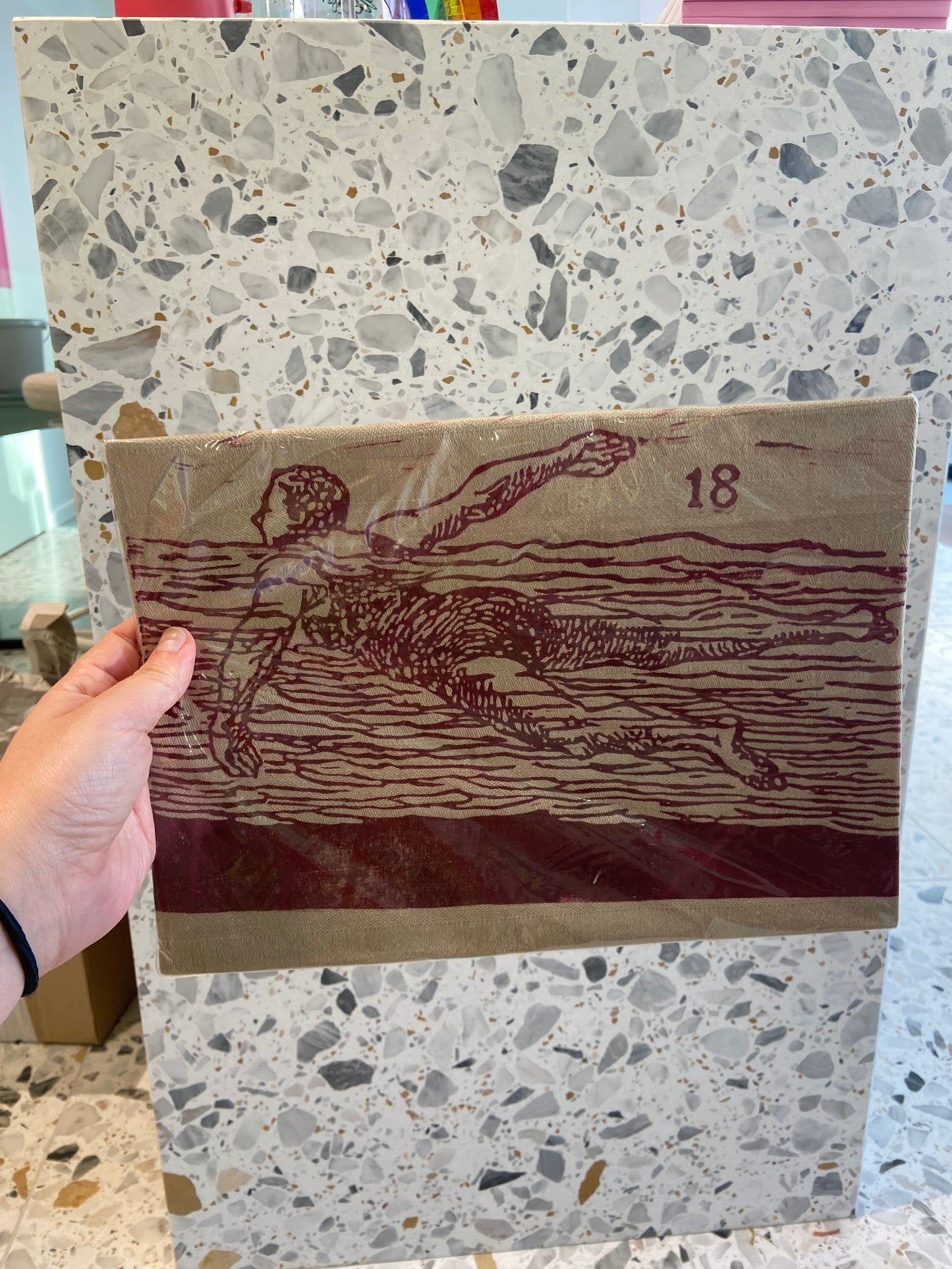 Handdoek Linostamp KoffieQueen