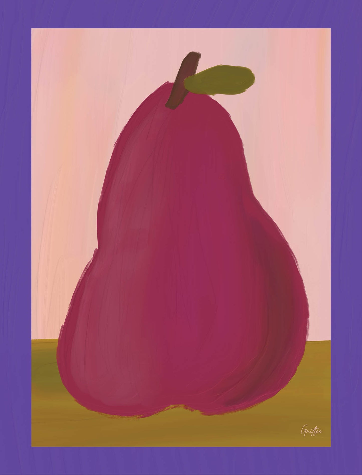 Poster op Canvas Pear