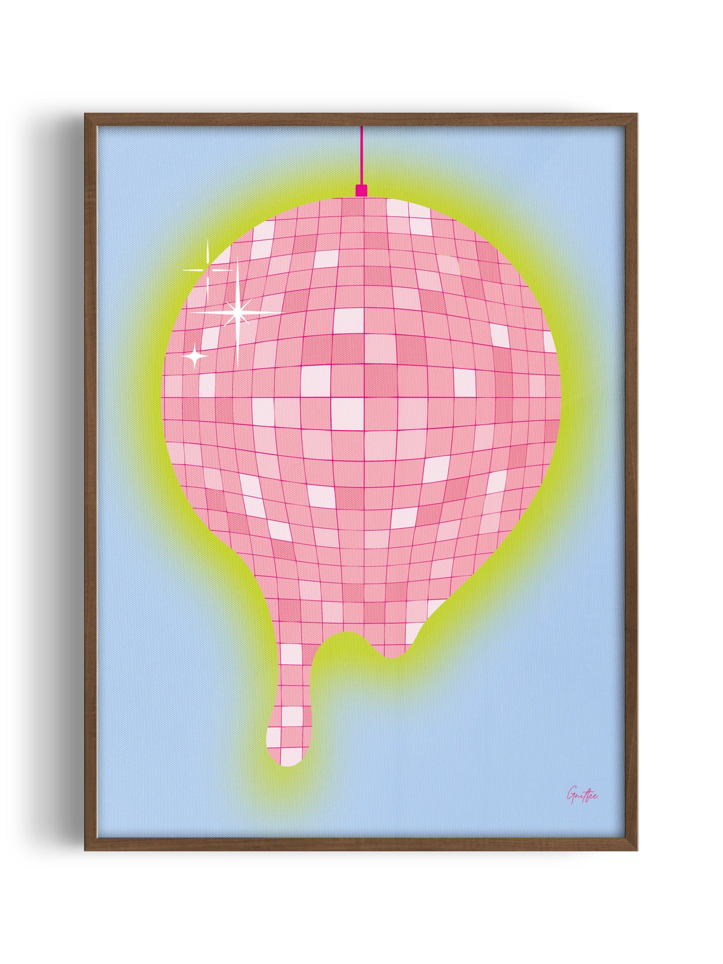 Poster op Canvas Pink Disco