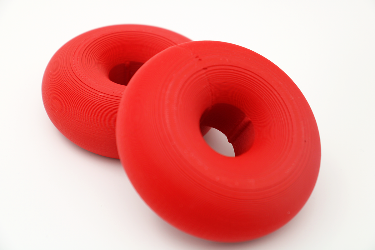 Kandelaar Donut 3D Rood