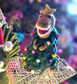 Vilten Kerstboom Topper/Piek - Dino Tee-Rex - Groen - Handgemaakt