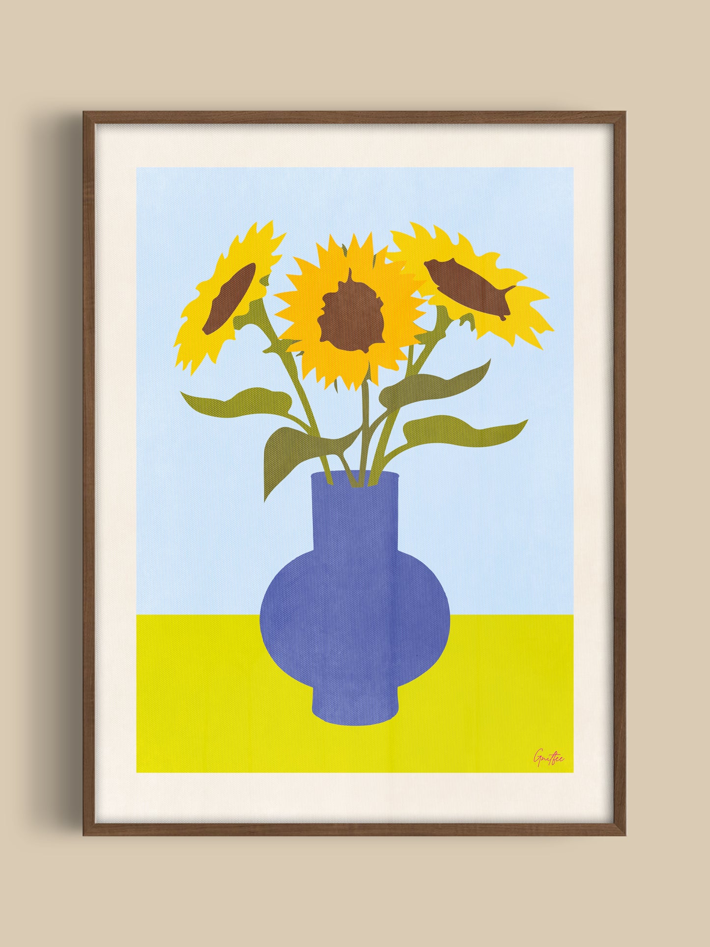 Poster op Canvas Sunflowers