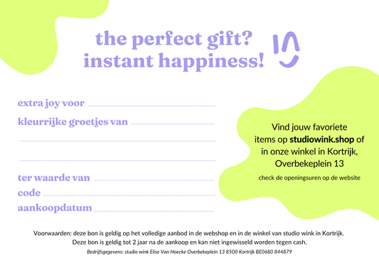 Cadeaubon voor kleurrijke decoratie 🌈