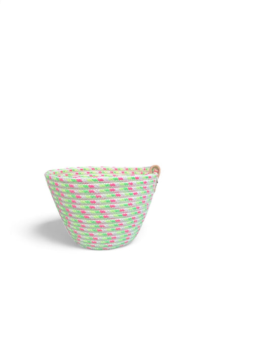 Mandje Mini bowl Gewoven Katoen Fluo Dot's High