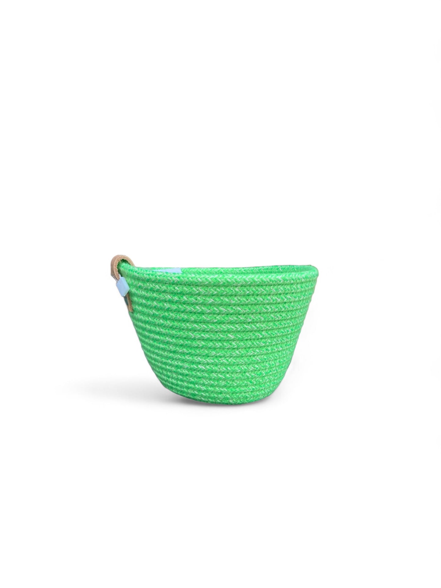 Mandje Mini bowl Gewoven Katoen Fluo Groen High