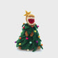 Vilten Kerstboom Topper/Piek - Dino Tee-Rex - Groen - Handgemaakt