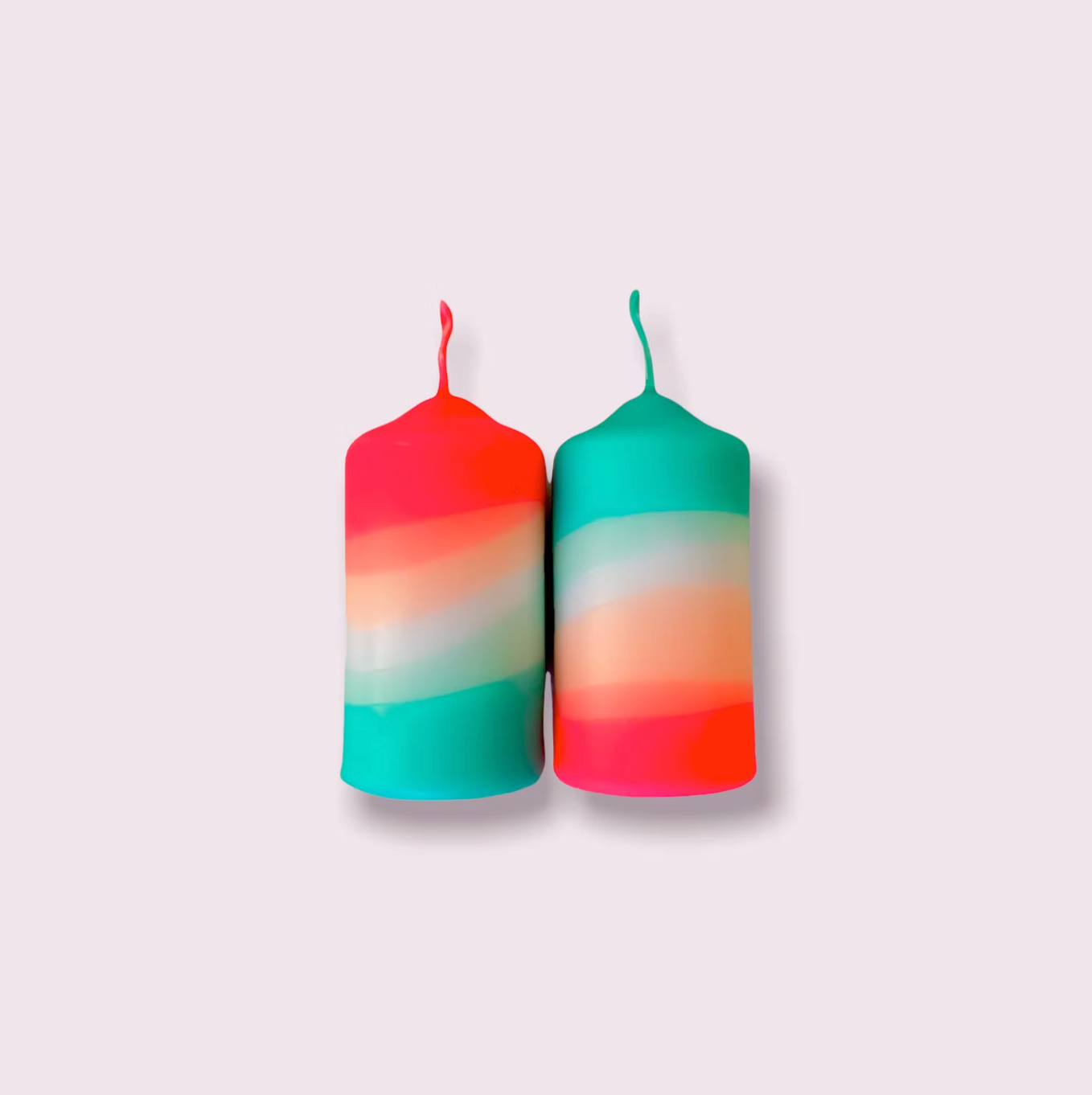 Candle Neon Dip-Dye short - Cotton Candy (set of 2)