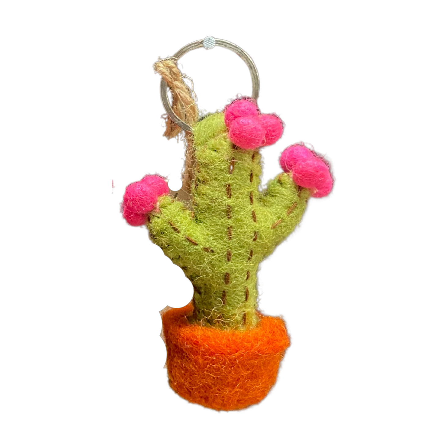 Sleutelhanger Cactus in vilt Groen🌵